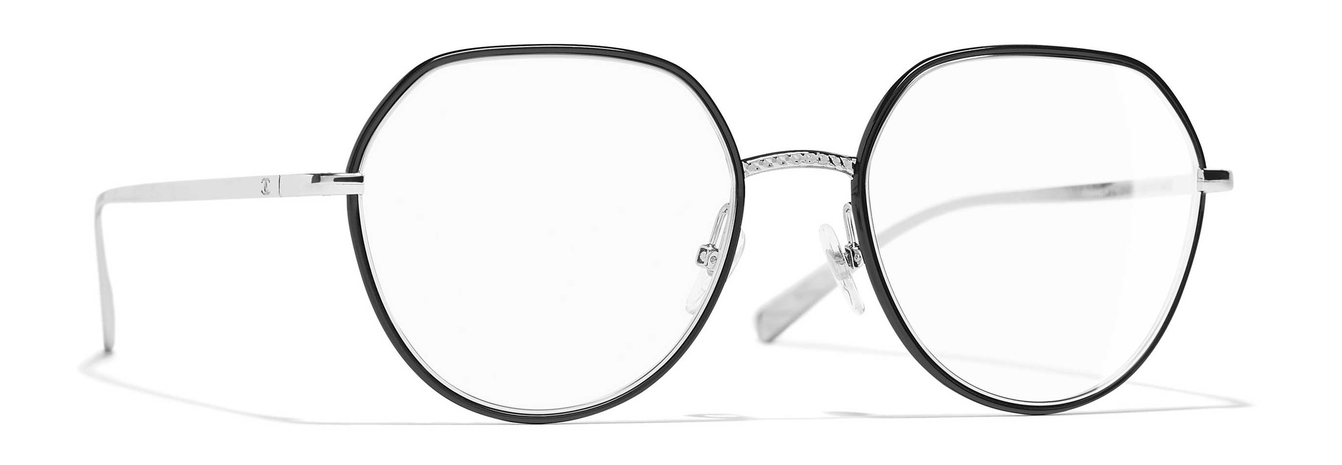 Eyeglasses CHANEL CH 2189J C124 52/19 Woman Noir / Argent Round Full Frame  Glasses trendy 52mmx19mm 304$CA