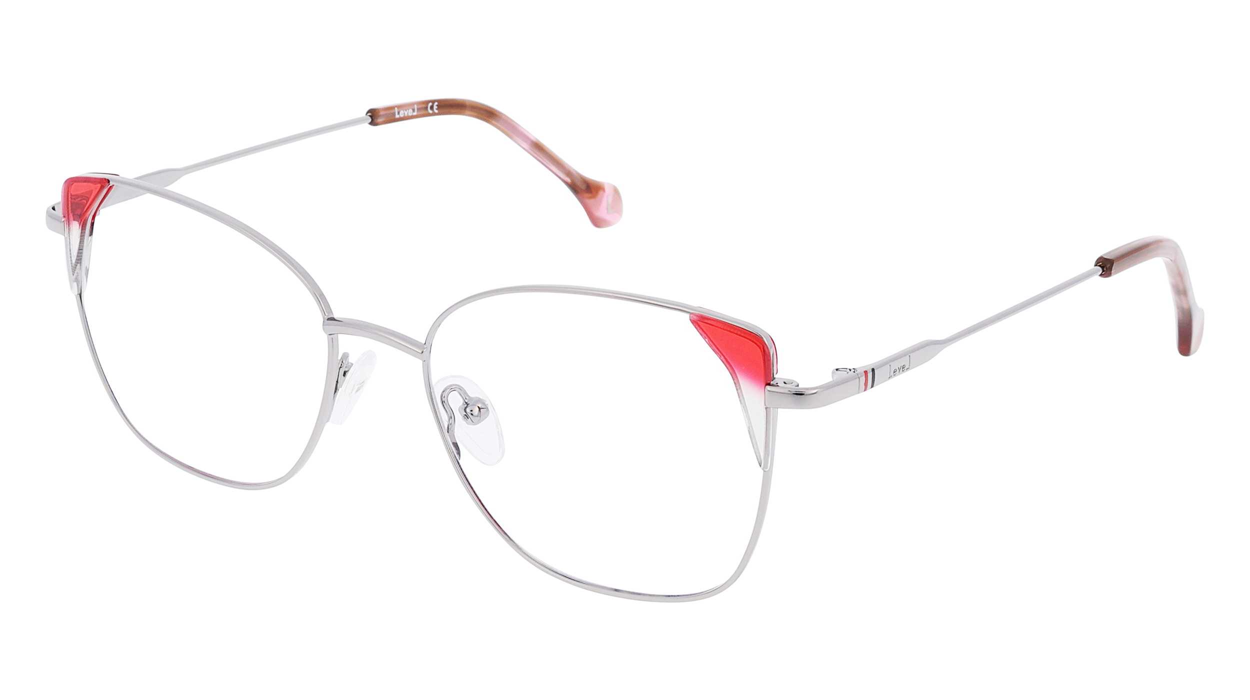 Correctiebrillen LEVEL LE 2281 ARRS 53 17 Vrouw Argent Rose Kattenoog